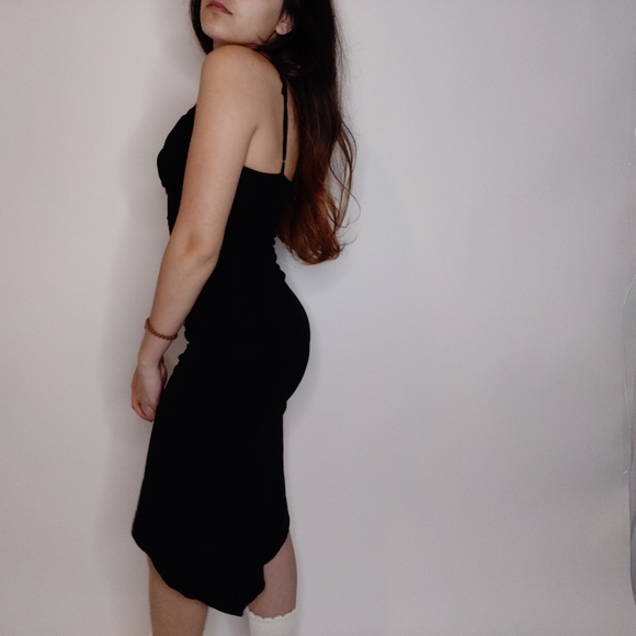 BCBMaxazria Little Black Spaghetti Dress Size XS - Picture 3 of 5